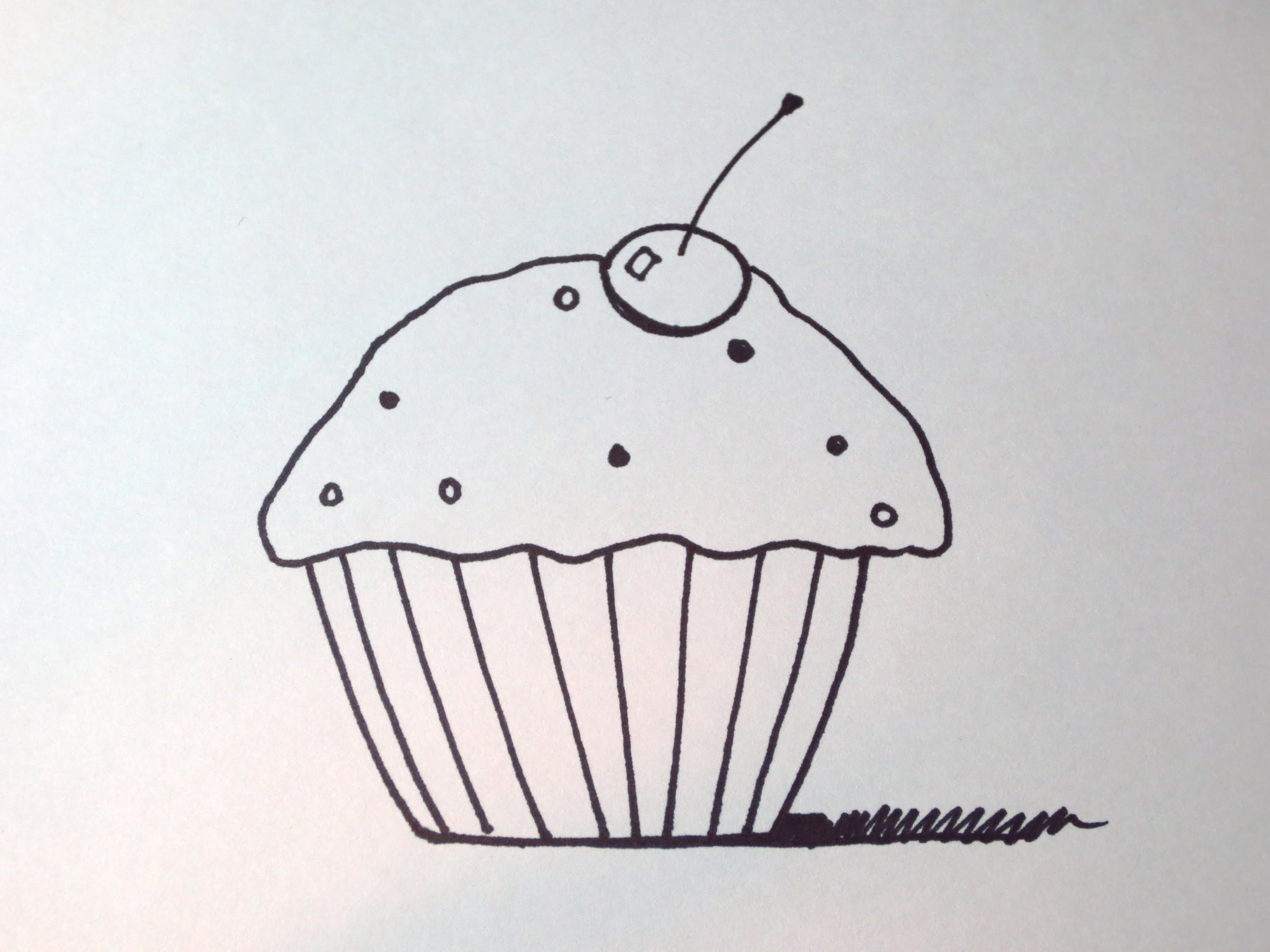 How To Draw A Cartoon Cupcake (Simple and Easy) - YouTube