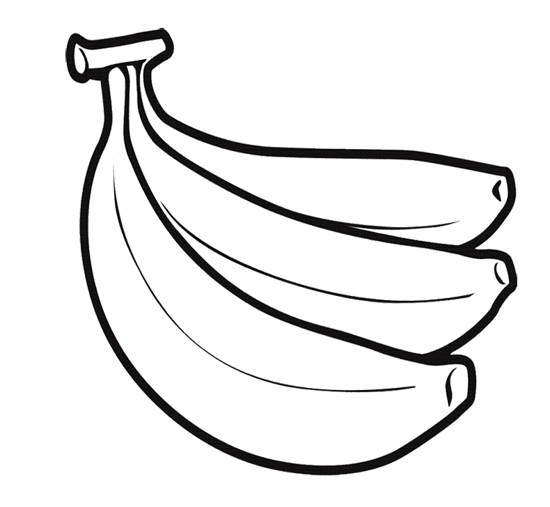 Fruit Coloring Pages : Bananas Are Tasty And Great Coloring Page ...