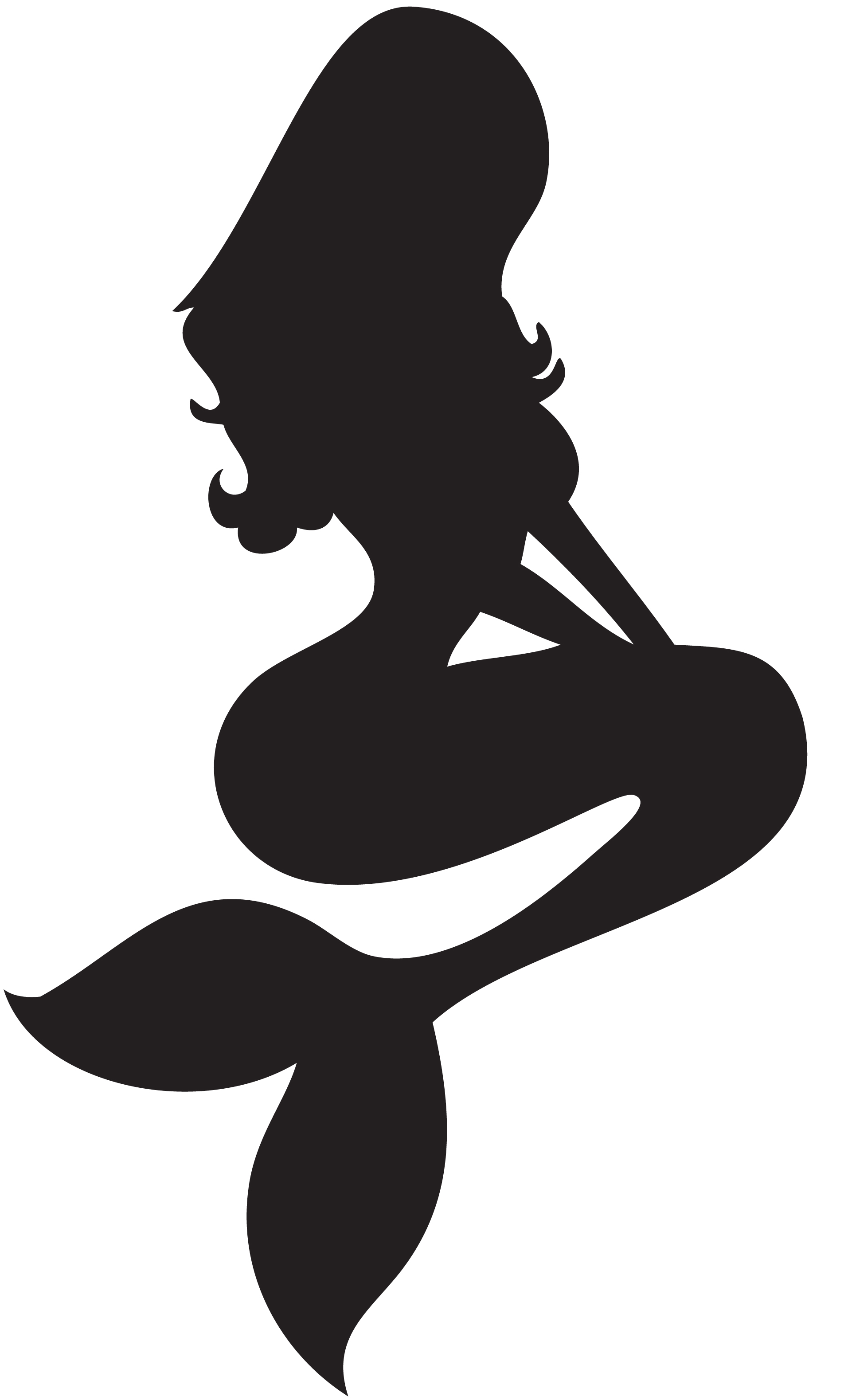 Little Mermaid Silhouette - Cliparts.co