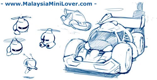 Cartoon car sketches | Malaysiaminilover