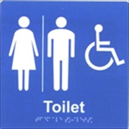 Braille Tactile Signs: Unisex & Disabled Braille Toilet Sign (pre ...