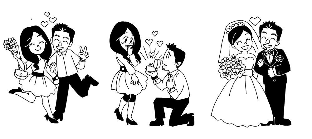 wedding cartoon for sister by jinguj on DeviantArt