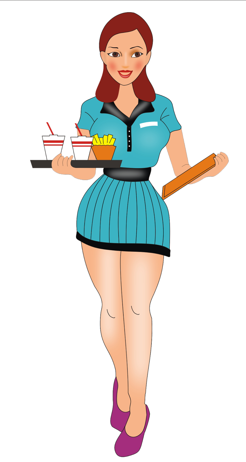 Cartoon Waitress - Cliparts.co