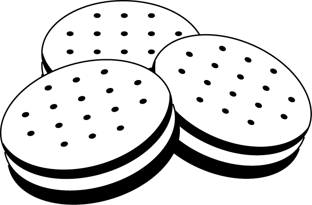free cookie clipart black and white - photo #21