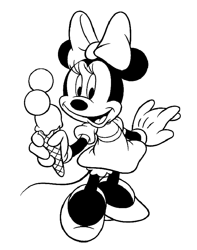 Minnie Mouse Face Coloring Pages - AZ Coloring Pages