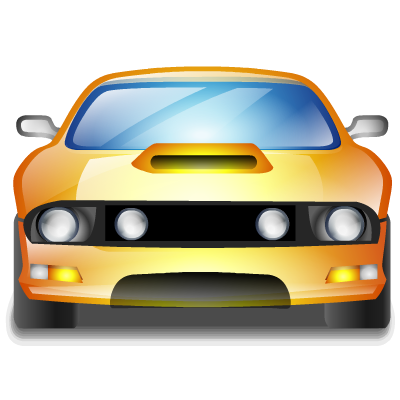 Yellow Sports Car Icon, PNG ClipArt Image | IconBug.com