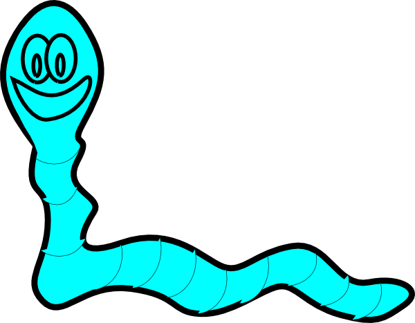 Electric Blue Worm clip art - vector clip art online, royalty free ...
