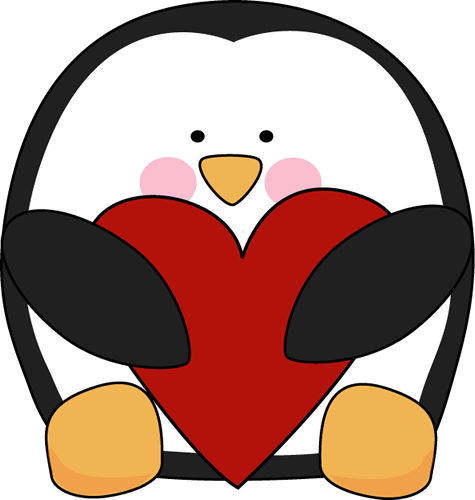 Valentine's Day Penguin Clip Art - Valentine's Day Penguin Image