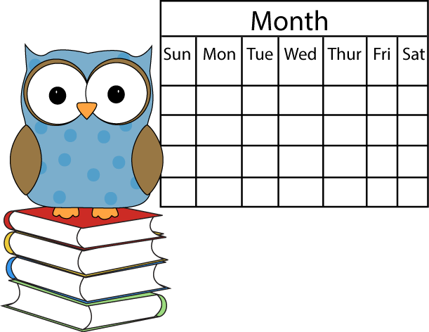 Polka Dot Owl with Calendar Clip Art - Polka Dot Owl with Calendar ...