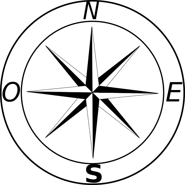 North Star Compass clip art - vector clip art online, royalty free ...