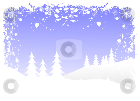 A grunge winter vector background illustration stock vector