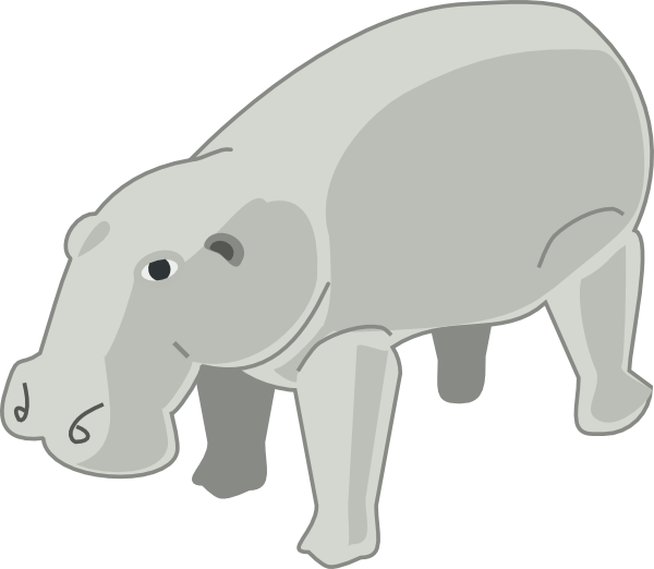 Hippopotamus 6 clip art - vector clip art online, royalty free ...
