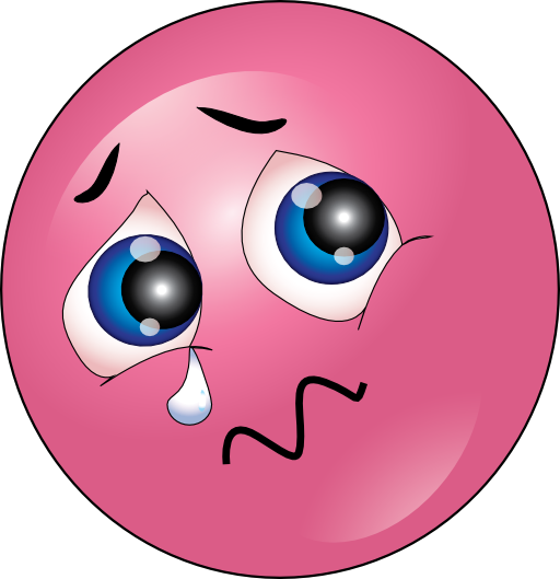 Crying Pink Smiley Emoticon Clipart Royalty Free ... - ClipArt ...