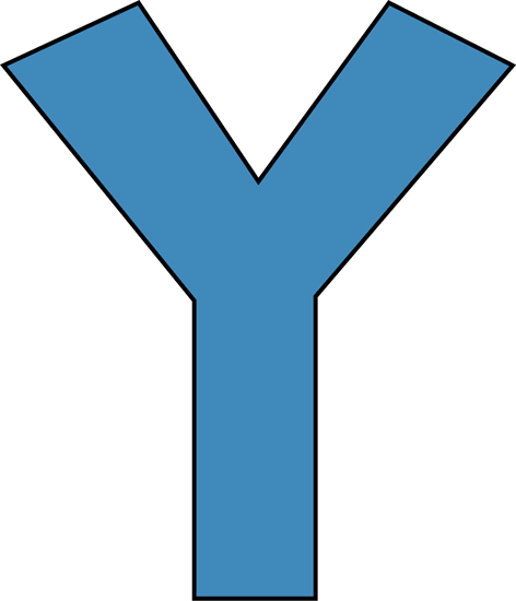 Blue Alphabet Letter Y Clip Art - Blue Alphabet Letter Y Image