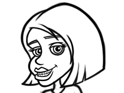 Dribbble - Teenage Girl Cartoon Character - Sketch by George ...