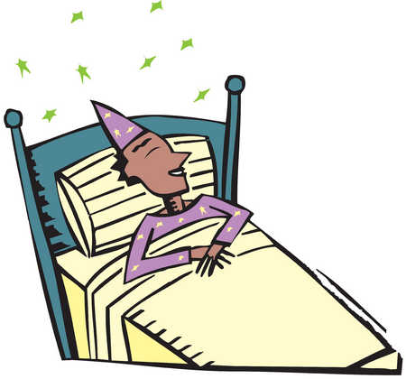 Stock Illustration - An illustration of a man fast asleep in his ...