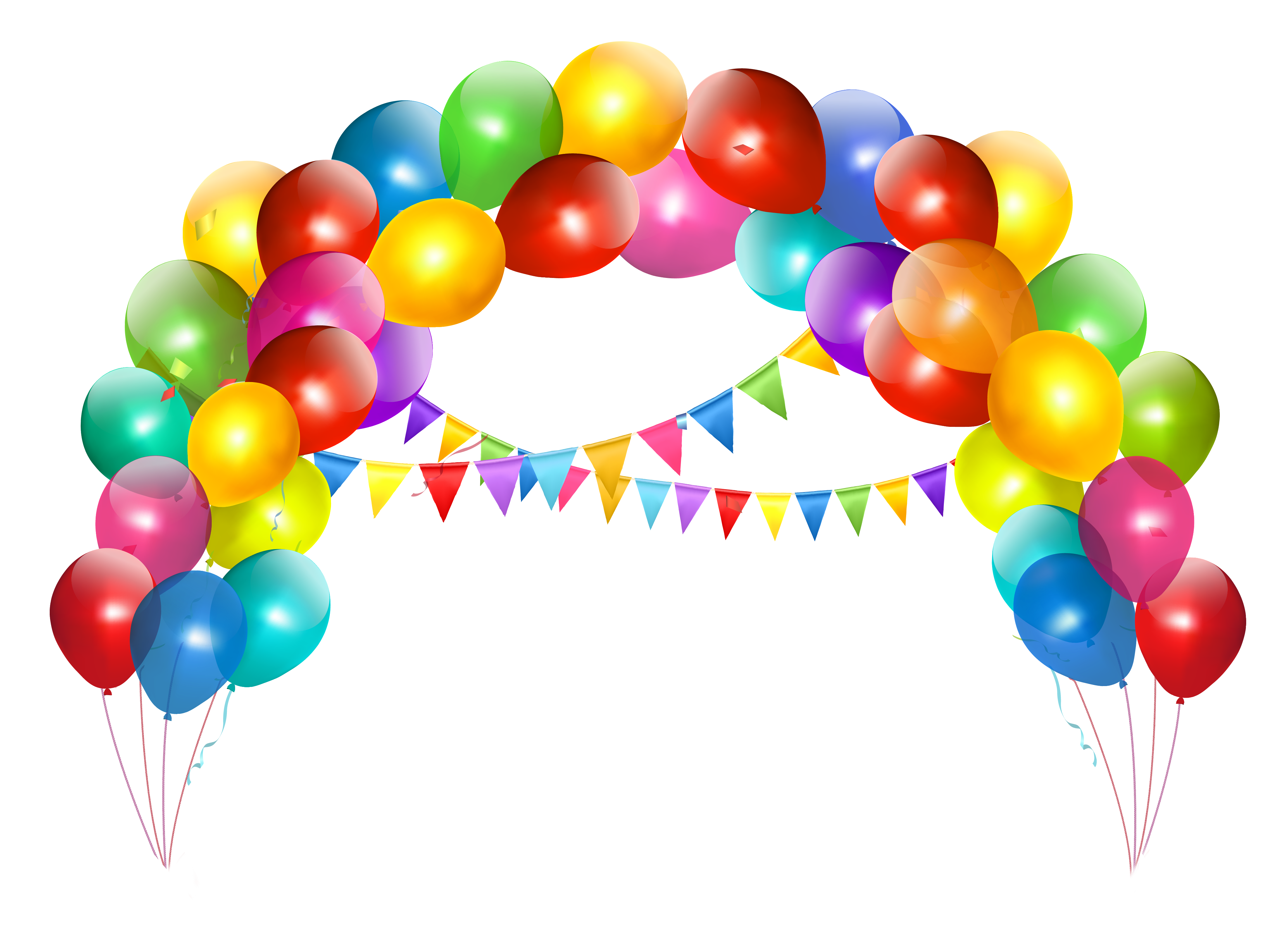 Transparent Balloon Arch with Decoration Clipart