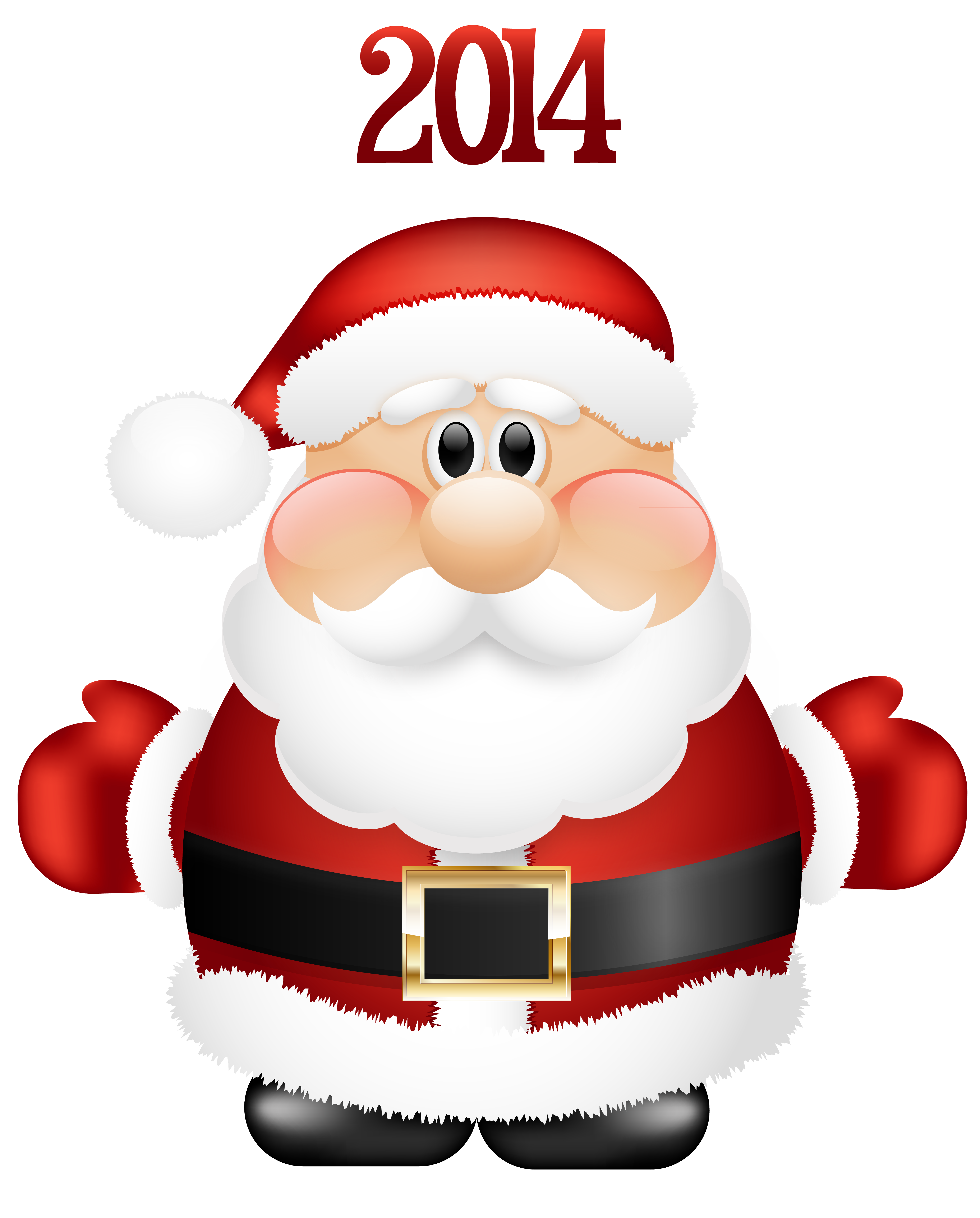 Transparent Cute Santa Claus 2014 PNG Clipart