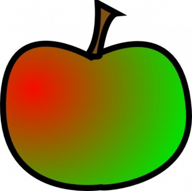 green apple with a red smudge Vector | Free Download