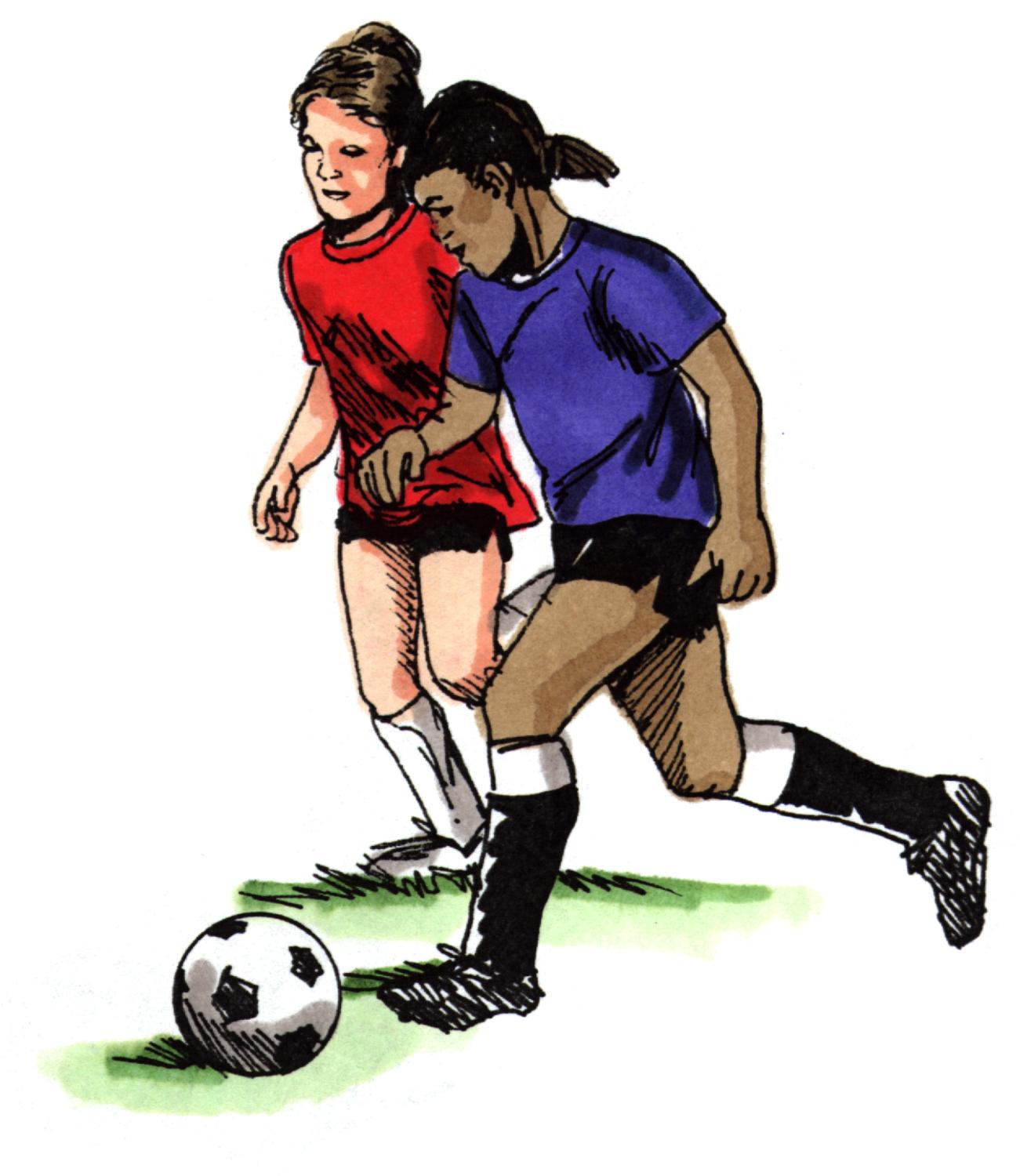clipart girl playing soccer - photo #32