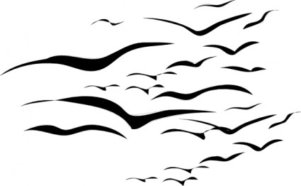 Flock Of Birds clip art Vector clip art - Free vector for free ...