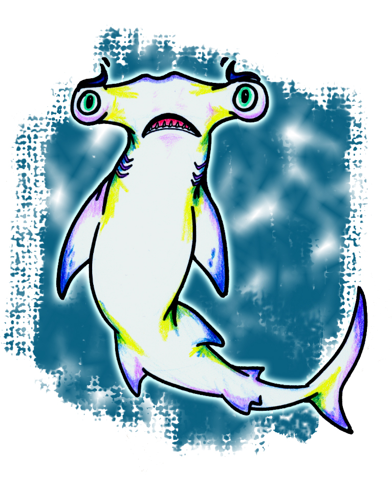 Day 1 - Hammerhead Shark by punkerfairie on deviantART