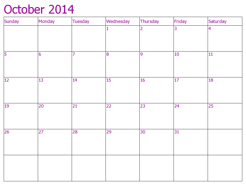 Printable Monthly Calendars