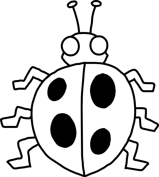 Lady Bird Clipart Black And White - ClipArt Best
