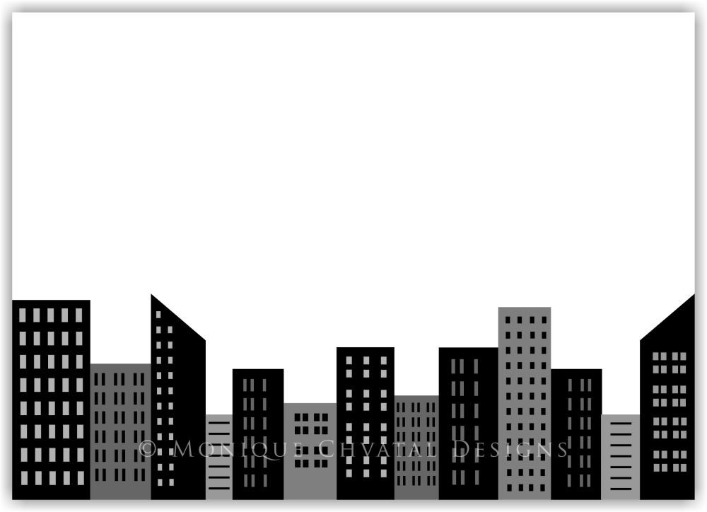 City Skyline 7 inch by moniquechvatal on Etsy