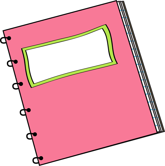 Pink Spiral Notebook with Blank Label Clip Art - Pink Spiral ...