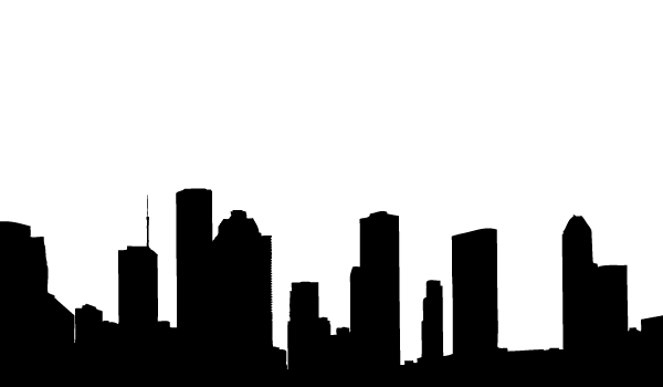 Vector Houston Skyline Silhouettes | Download Free Vector Graphics