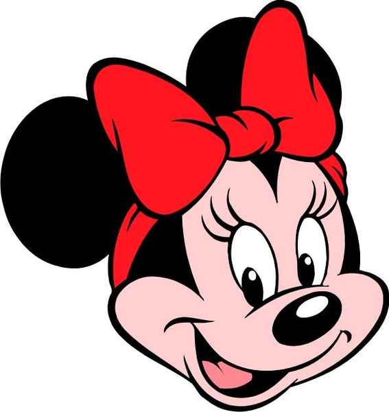 Pix For > Minnie Mouse Face Outline With Bow