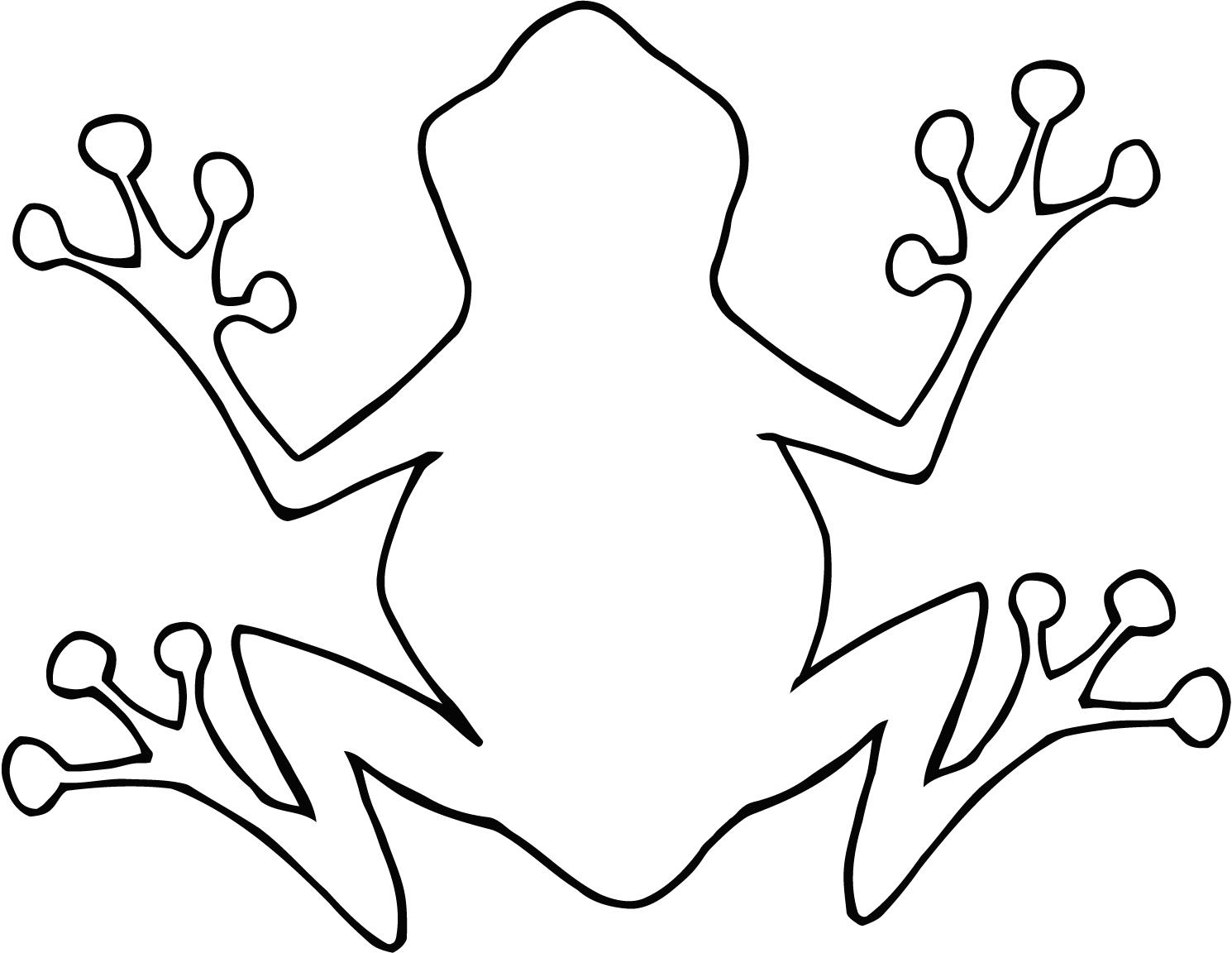 coloring sheet of cartoon outline frog for kids - Coloring Point ...