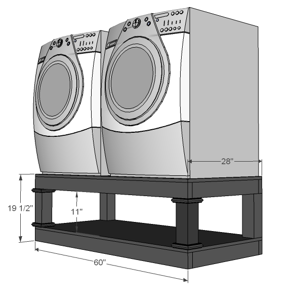 Ana White | Build a Sausha's Washer/Dryer Pedestals | Free and ...