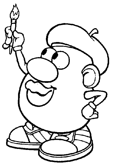 Potato Head Coloring Pages Tattoo