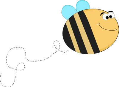 Funny Bee with Big Eyes Flying Clip Art - Funny Bee with Big Eyes ...