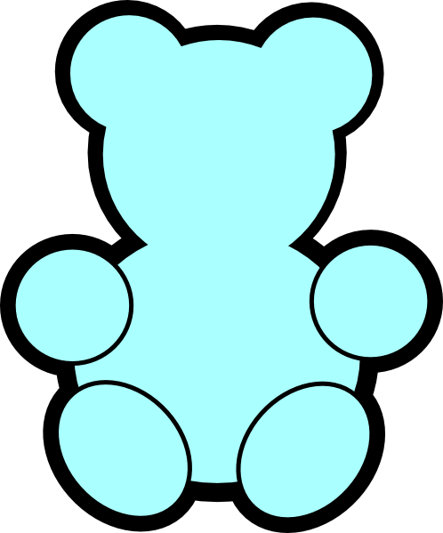 Blue Teddy Bear clip art - vector clip art online, royalty free ...