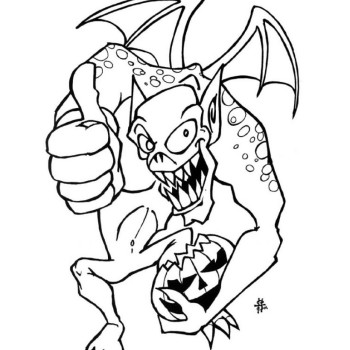 Monster Scary Coloring Pages: Monster Scary