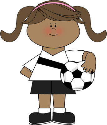 Girl Holding Soccer Ball Clip Art - Girl Holding Soccer Ball Image