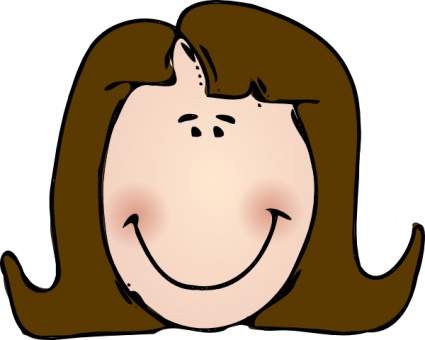 Smiling Lady Face clip art - Download free Cartoon vectors