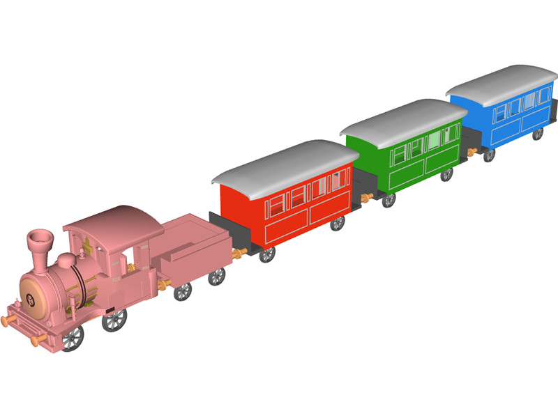 Ancient Train 3D Model Download | 3D CAD Browser