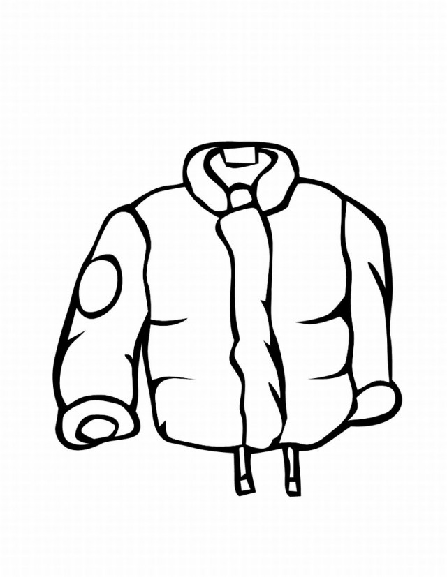 cold winter clothes Coloring pages for kids | Great Coloring Pages