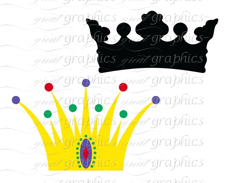 Crown Clip Art, Mardi Gras Crown Digital Clip Art Printable Clipart