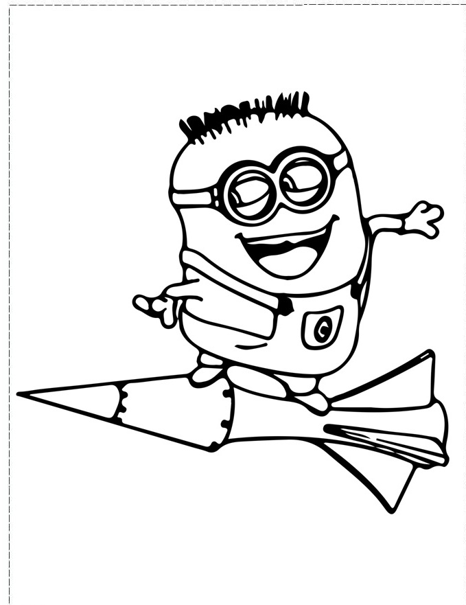 Jerry Up The Rocket Coloring Pages - Despicable Me Coloring Pages ...