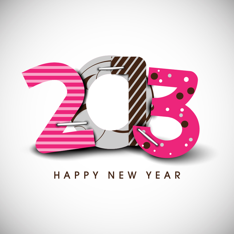 Free New 2013 year greeting card vector-3 | Download Free Vector
