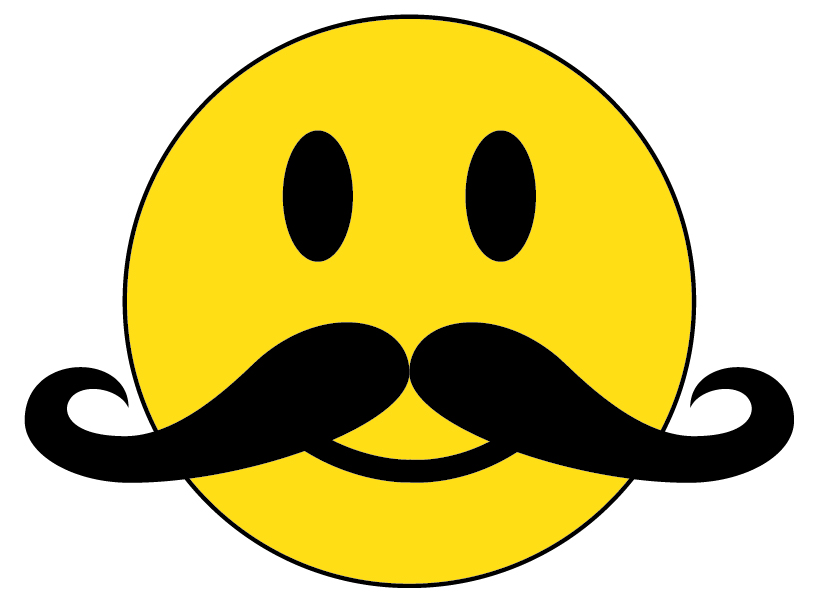 Smiley Face With Mustache