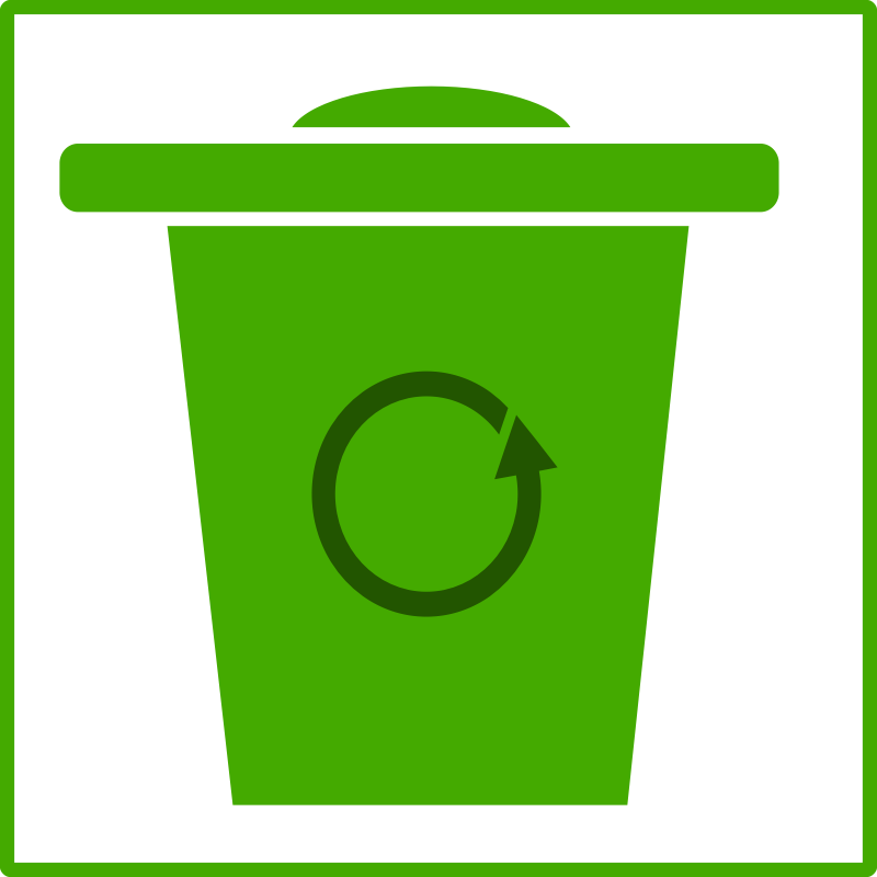 Clipart - eco green trash icon