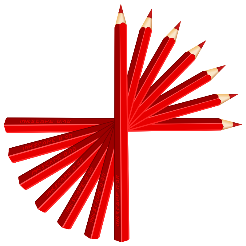 Clipart - red pencils