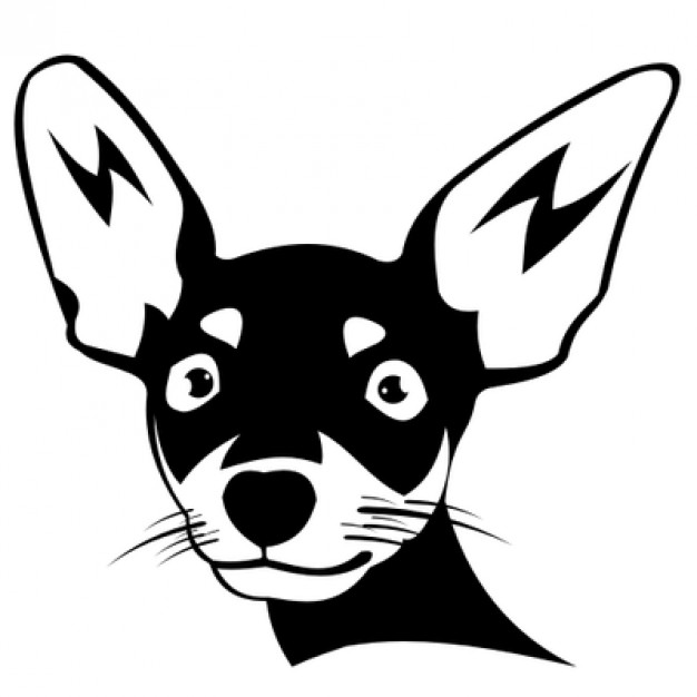 Chihuahua dog head silhouette Vector | Free Download