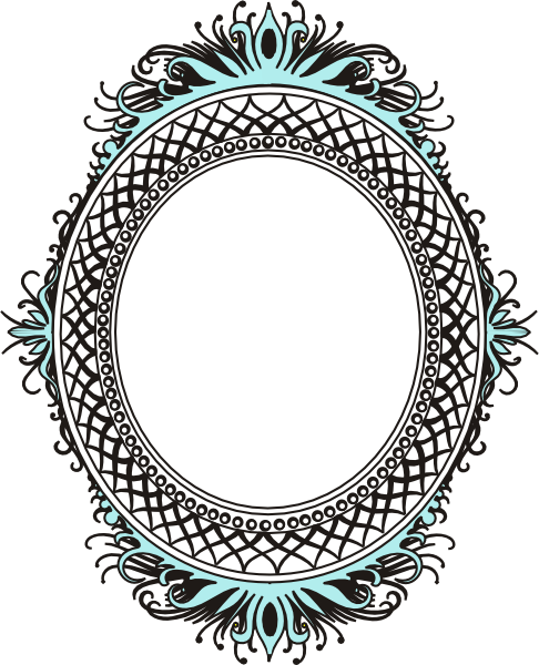 Oval Teal Mirror clip art - vector clip art online, royalty free ...